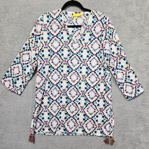 Roller‎ Rabbit Women's Top Size Small Boho Chic Blouse or Tunic Style Colorful